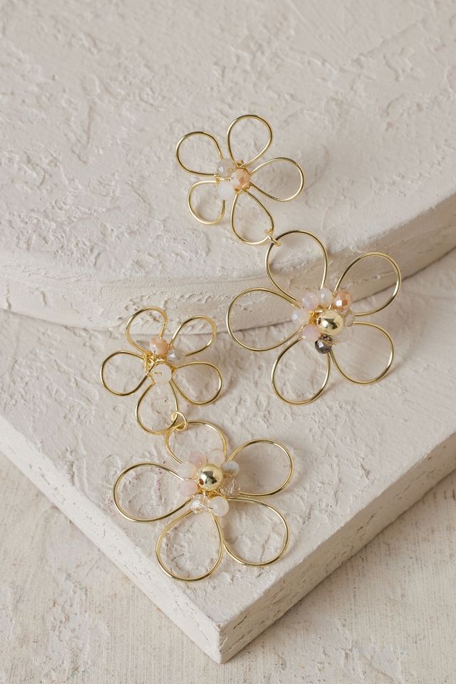 Fine Floral Chandelier Earrings Anthropologie UK