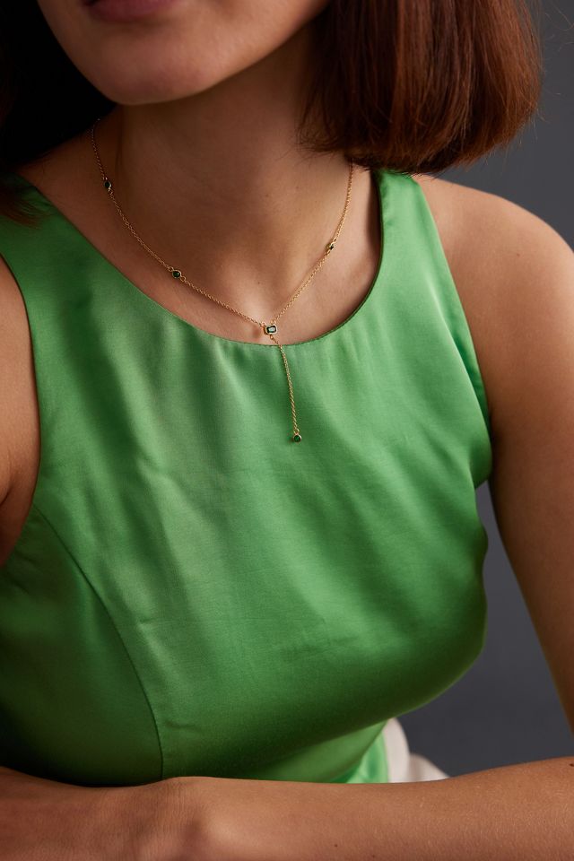 YShape Emerald Necklace Anthropologie UK