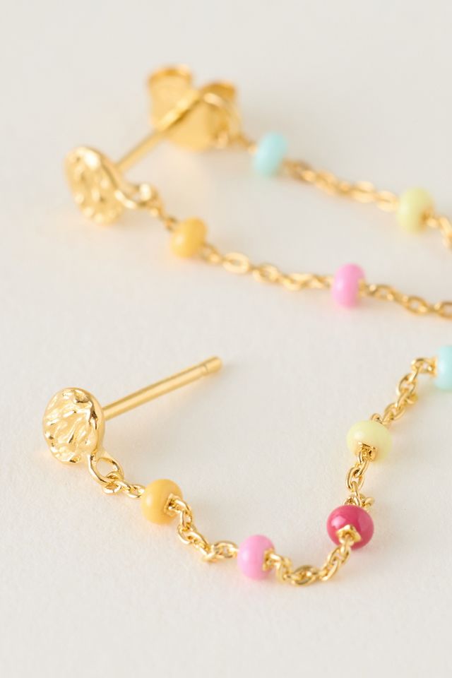 Boucles d'oreilles pendantes Lola Chain ENAMEL Copenhagen #1