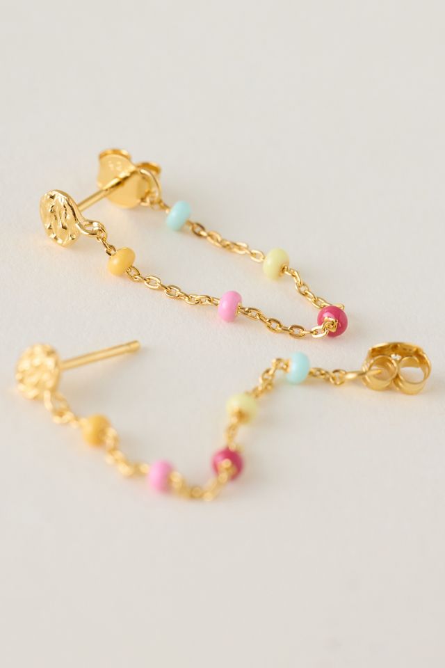 Boucles d'oreilles pendantes Lola Chain ENAMEL Copenhagen #2