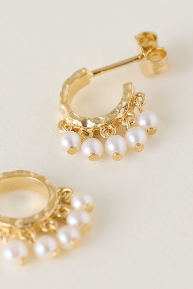 Orecchini a cerchio con perla Astrid ENAMEL Copenhagen #1