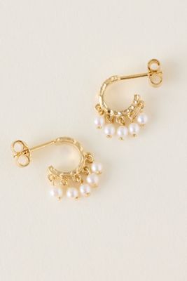 ENAMEL Copenhagen Astrid Pearl Hoop Earrings