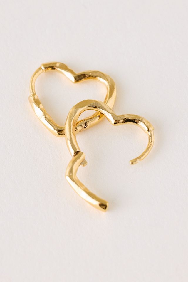 Aretes de Aro Pequeños en Forma de Corazón ENAMEL Copenhagen #2