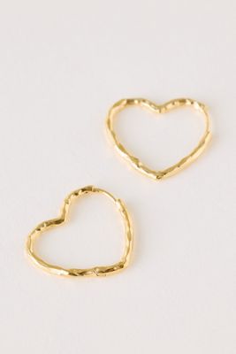 Pendientes de Aro en Forma de Corazón Mediano ENAMEL Copenhagen