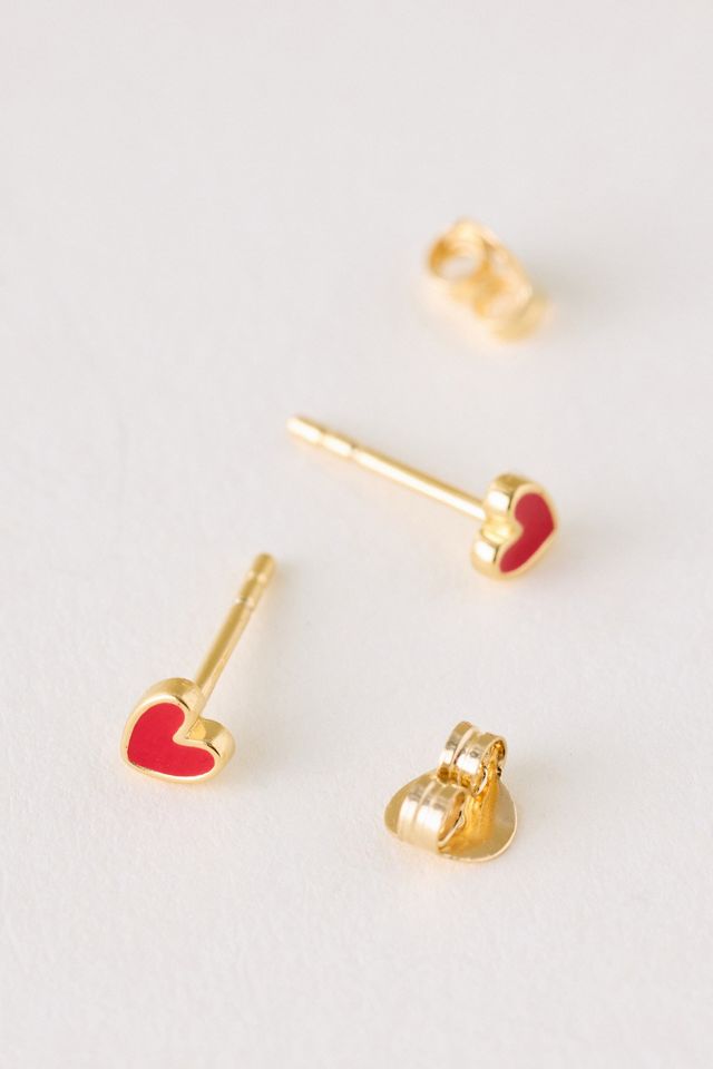 ENAMEL Copenhagen Amore Heart Stud Earrings #1