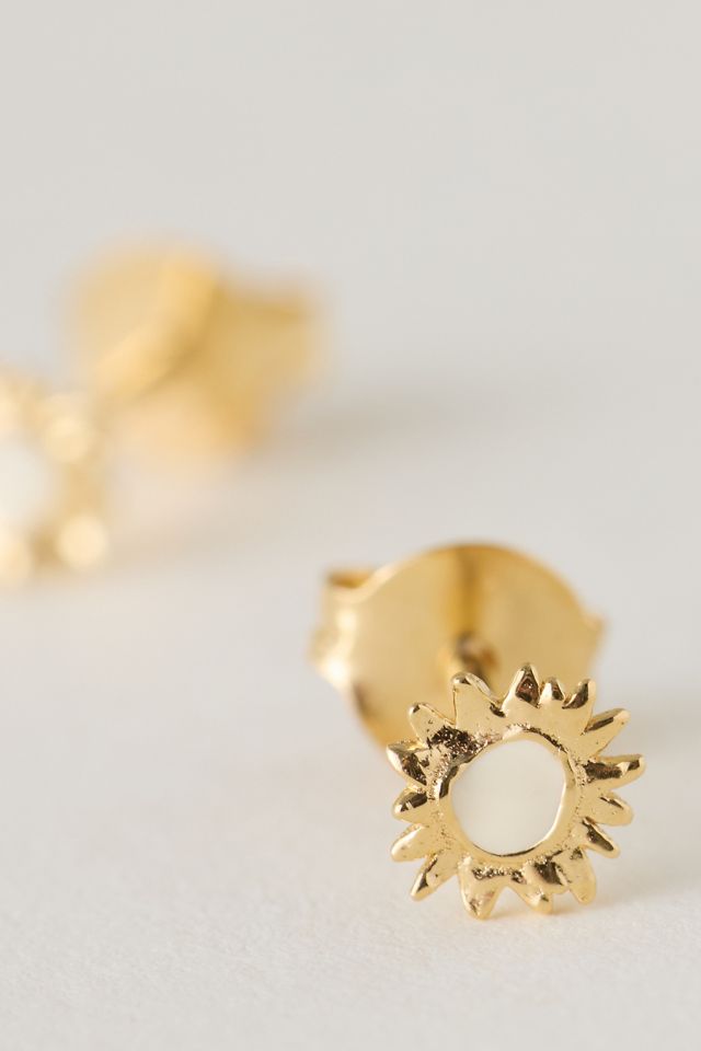 ENAMEL Copenhagen Gold-Plated Sunshine Post Earrings #1