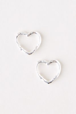 Orecchini a cerchio piccoli a cuore ENAMEL Copenhagen