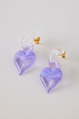 Boucles d'oreilles créoles Levens Jewels avec mini charm cœur