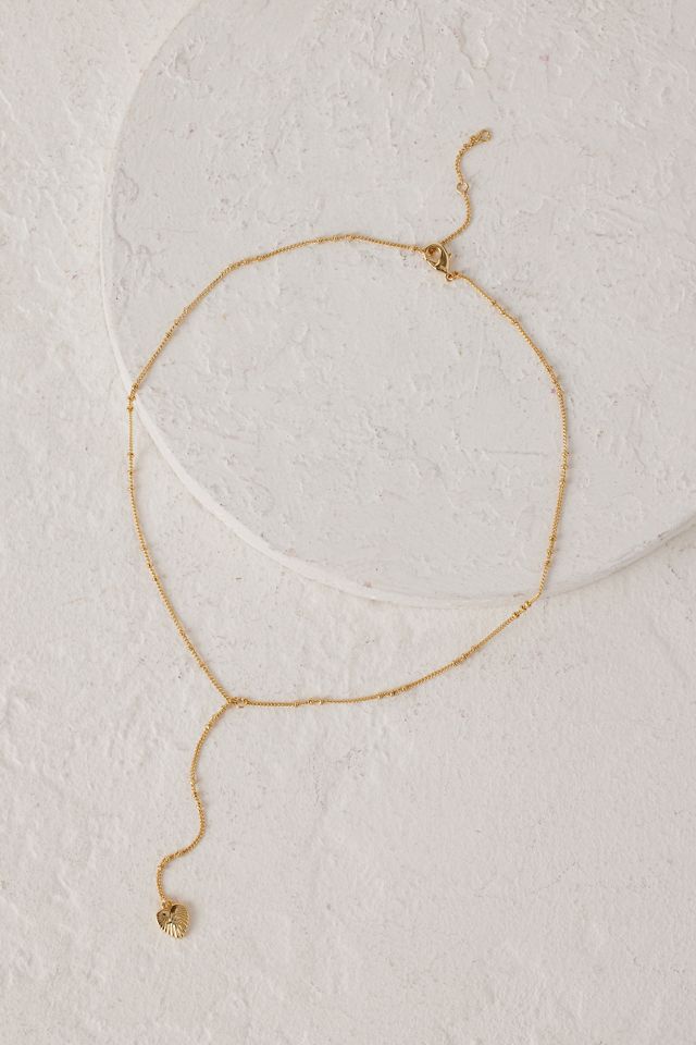 Collar colgante corazón en forma de Y #1