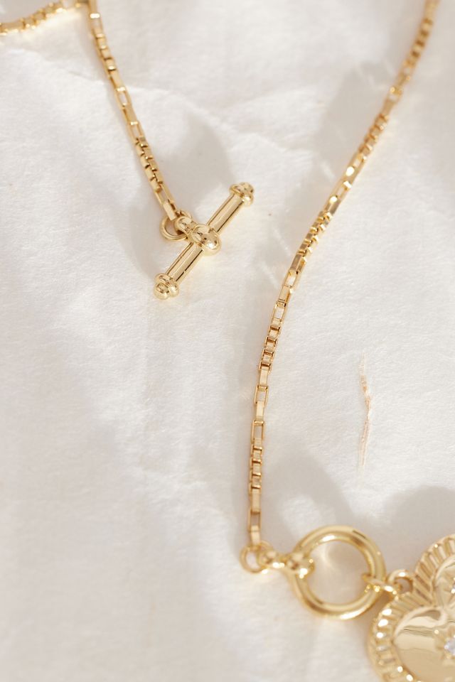 T-Steg-Halskette mit Herz-Anhänger #3