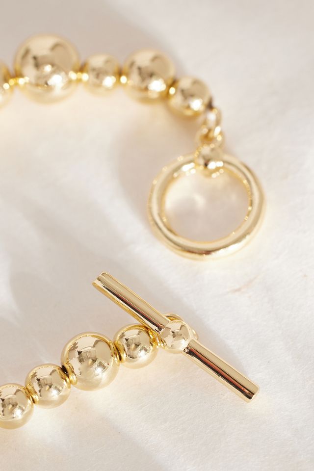 T-Bar Toggle Beaded Chain Bracelet #1