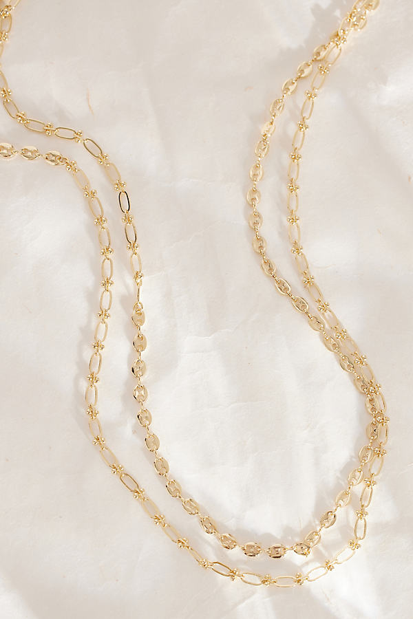 Longline Mixed Chain Layered Necklace