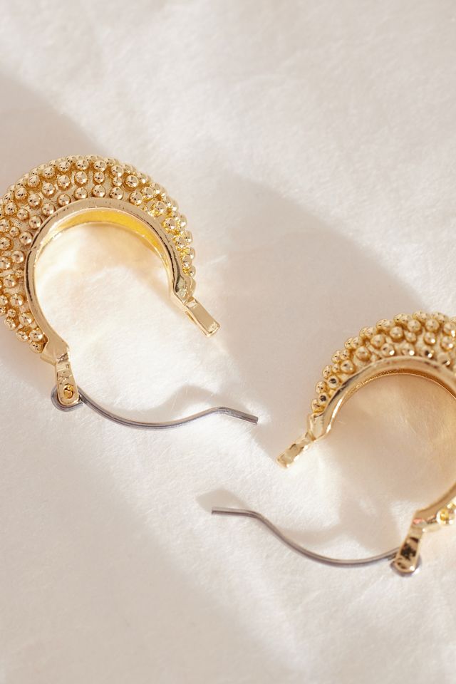 Orecchini a Cerchio Mini con Palline Placcate in Oro #2