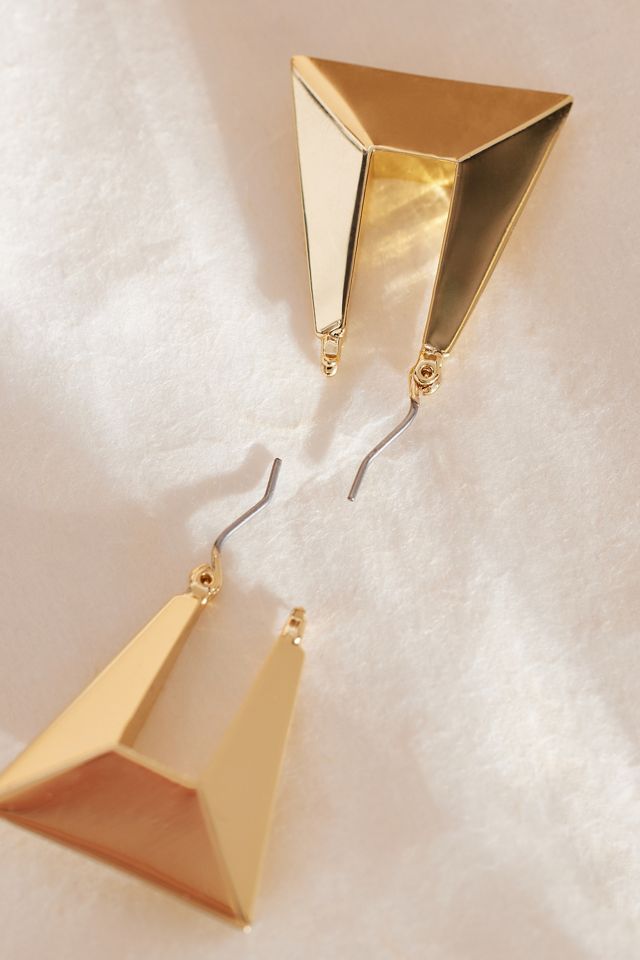 Large Angular Hoop Earrings #5