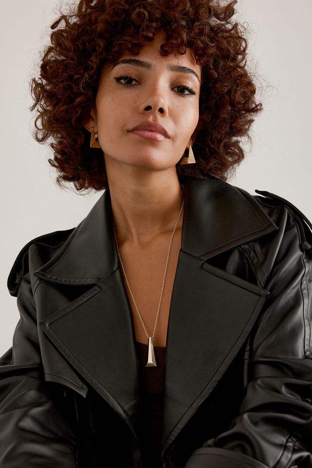 Large Angular Hoop Earrings #3