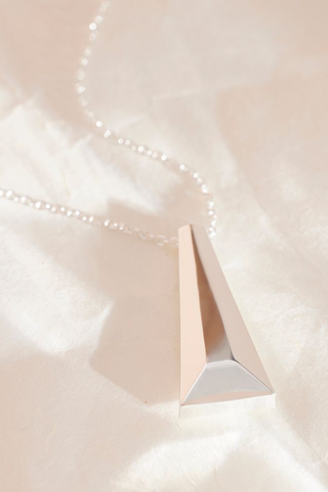 Gold Angular Long Pendant Necklace #2