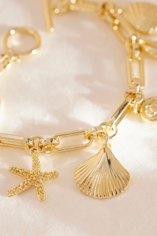 Bracelet à breloques coquillage mélangées #1