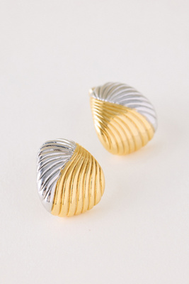 Boucles d'oreilles clous surdimensionnées en métal mélangé par - By Anthropologie - Modalova