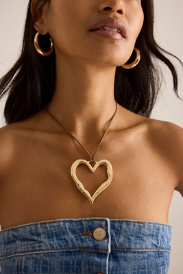 Collier cordon avec pendentif caur par en Gold - By Anthropologie - Modalova