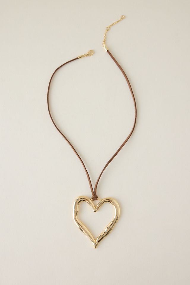 Heart Pendant Cord Necklace #2
