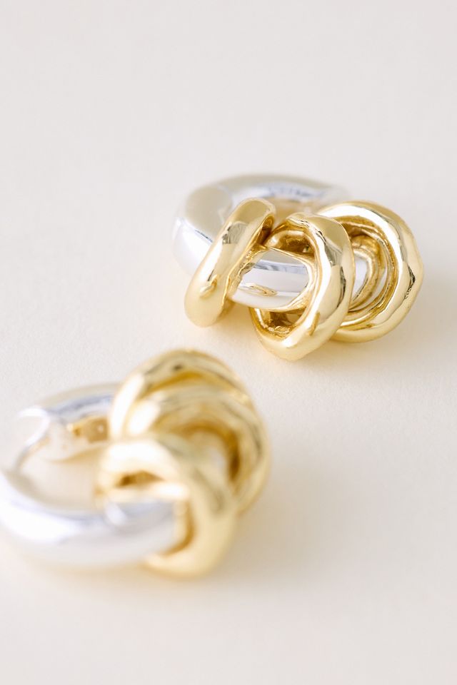 Mixed Metal Multi Hoop Earrings #1
