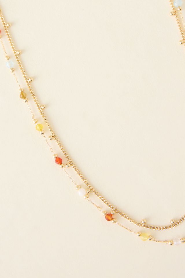 Delicate Beaded Layered Necklace #1