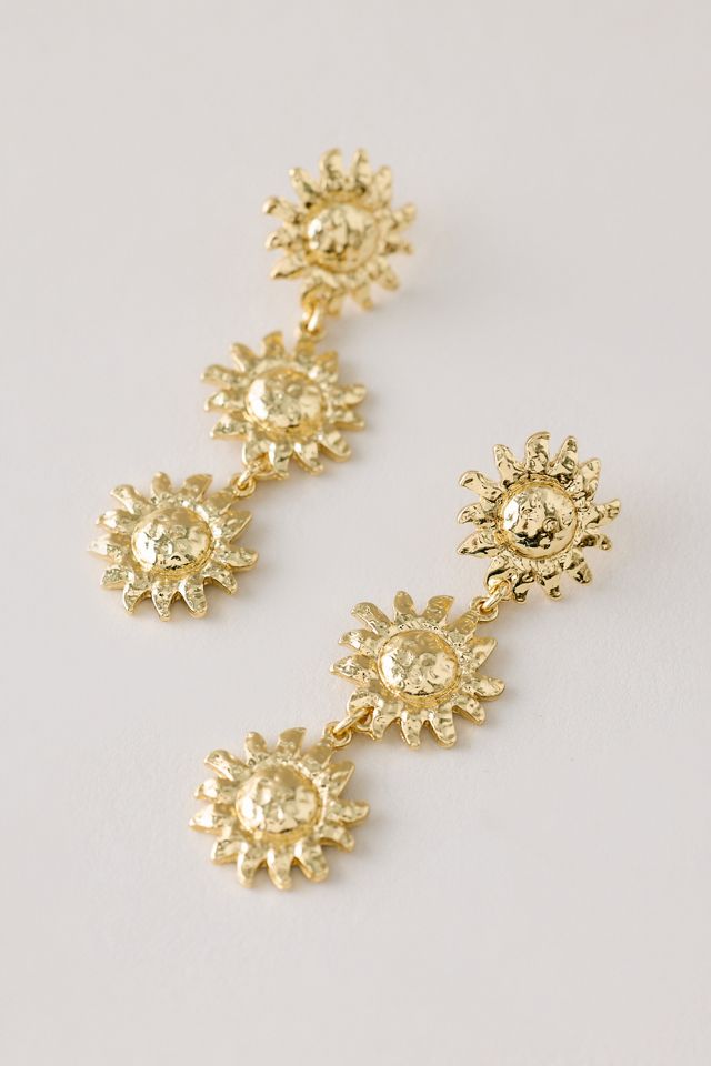 Sunflower Drop Earrings #1