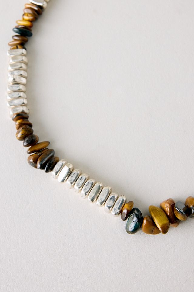 Collana di Perle di Occhio di Tigre Misto #1