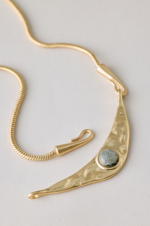 By Anthropologie Halskette mit eingebetteten Steinen #1