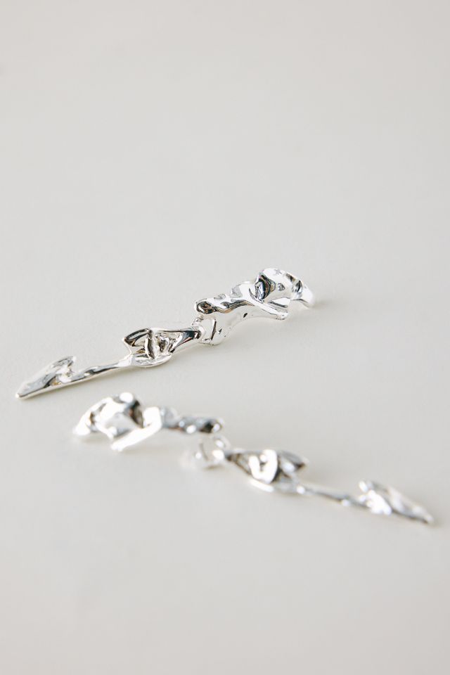 Boucles d'oreilles pendantes chinées #1
