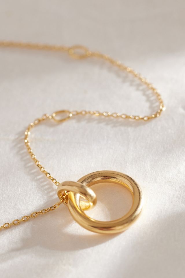 Tilly Sveaas Gold-Plated Eternity Ring Trace Chain Necklace #2