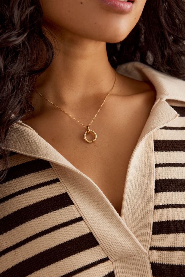 Tilly Sveaas Gold-Plated Eternity Ring Trace Chain Necklace #1