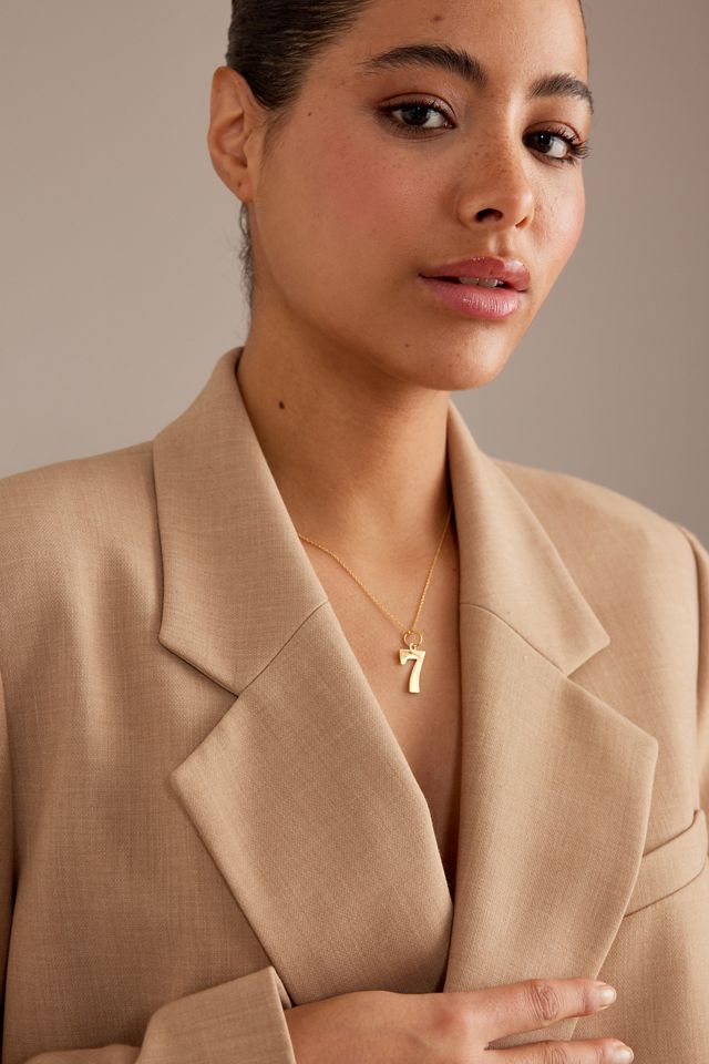 Tilly Sveaas Gold-Plated Lucky No. 7 Trace Chain Necklace #1