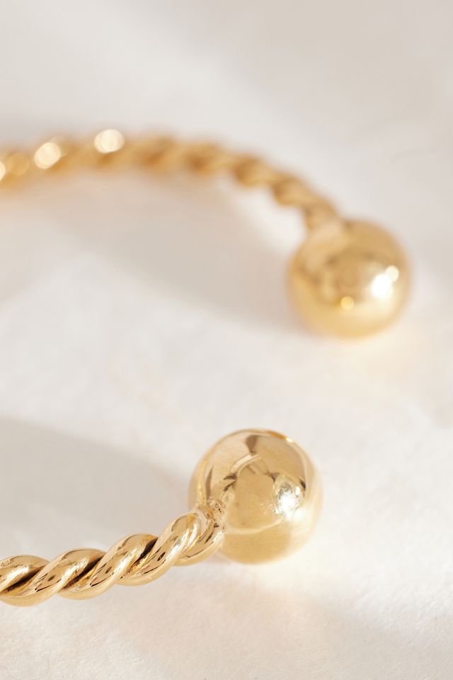 Bracelet jonc torsadé plaqué or Tilly Sveaas #1