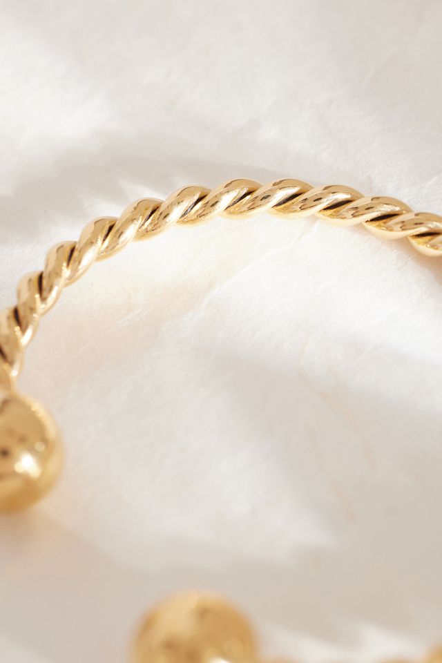 Bracelet jonc torsadé plaqué or Tilly Sveaas #2