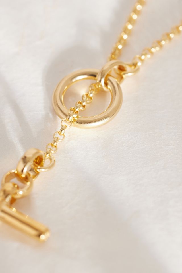 Tilly Sveaas Gold-Plated Long Lariat T-Bar Necklace #3