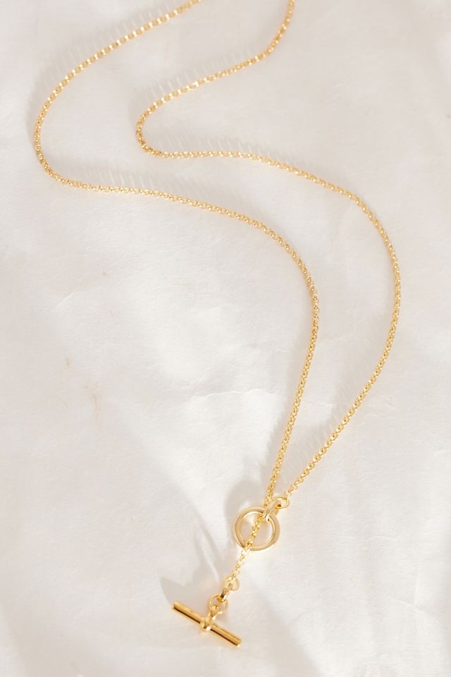 Tilly Sveaas Gold-Plated Long Lariat T-Bar Necklace #2