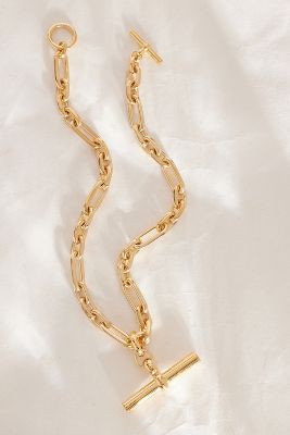 Tilly Sveaas Gold-Plated Giant T-Bar Chain Necklace