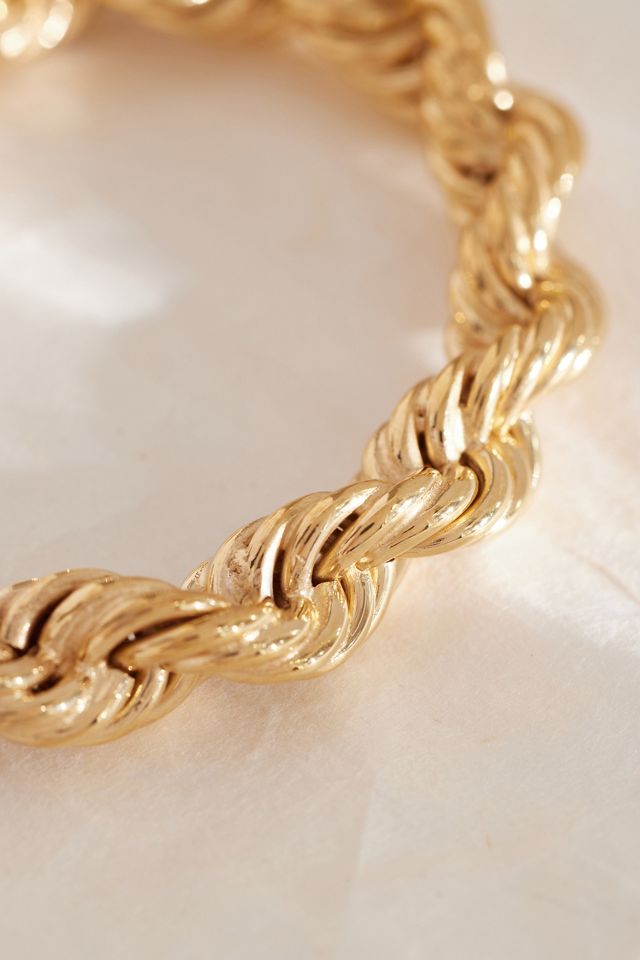 Pulsera Torque de Cuerda Trenzada Chapada en Oro de Tilly Sveaas #2
