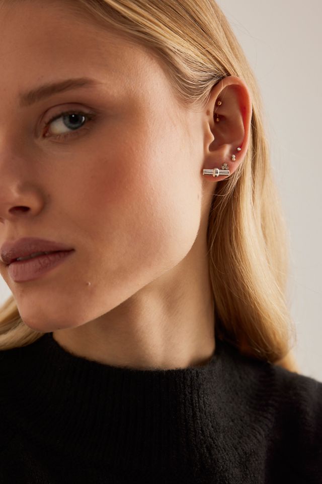 Orecchini a Lobo in Argento Sterling con Barra a T di Tilly Sveaas #1
