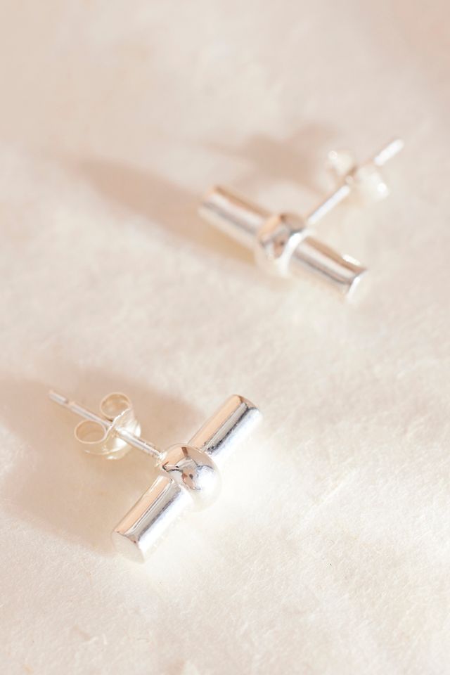 Orecchini a Lobo in Argento Sterling con Barra a T di Tilly Sveaas #2