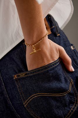 Tilly Sveaas Vergoldetes Belcher Ketten T-Steg Armband