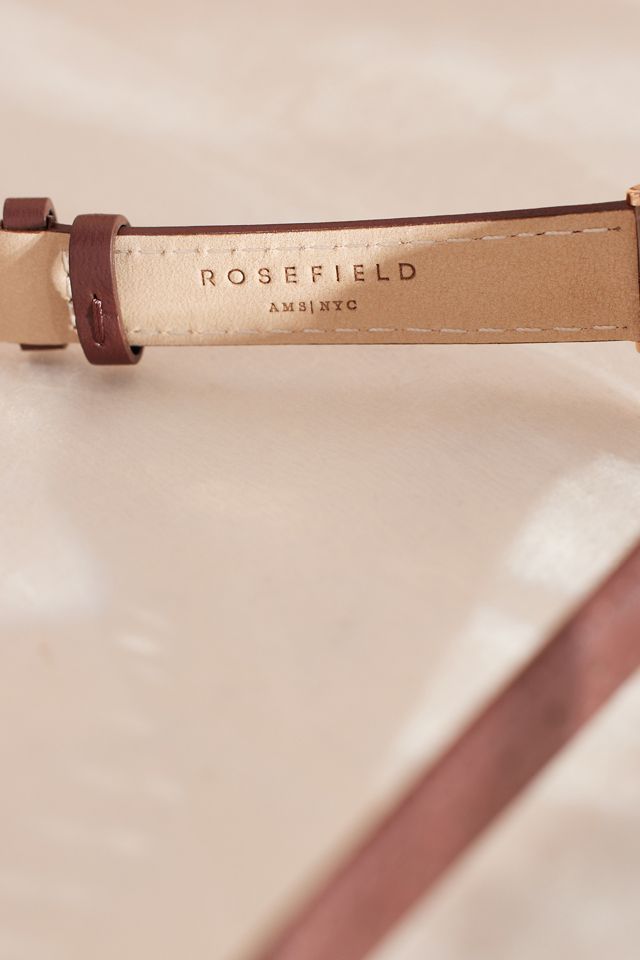 Rosefield Boxy XS Burgundy Leather Wrist Watch #4