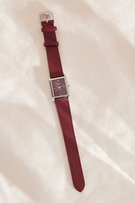 Rosefield Heirloom Burgundy Leather Wrist Watch