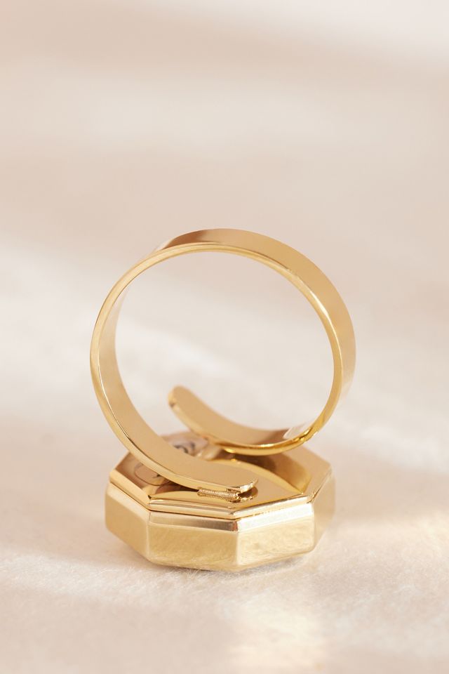 Rosefield Gold-Plated Studio Octagonal Watch Ring #2