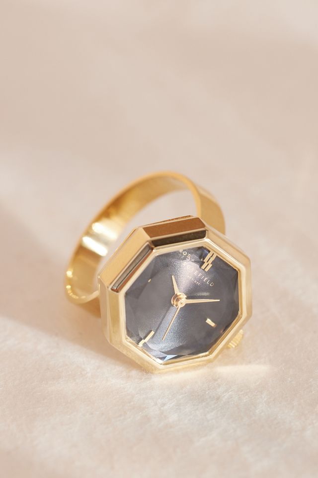 Rosefield Gold-Plated Studio Octagonal Watch Ring #1