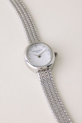 Rosefield Watches Mini Oval Silver Quartz Watch