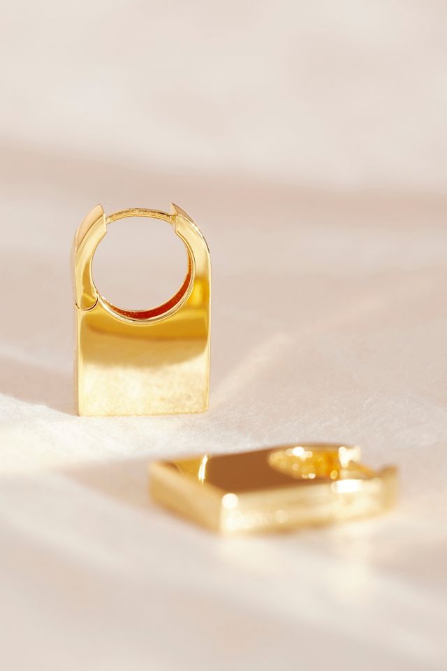 Boucles d'oreilles créoles Chicago plaquées or PDPAOLA #2