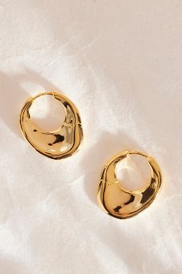 Pdpaola Gold-plated Volcano Hoop Earrings