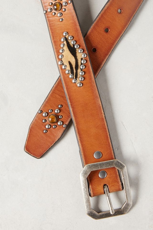 Studded Calfhair Belt #1